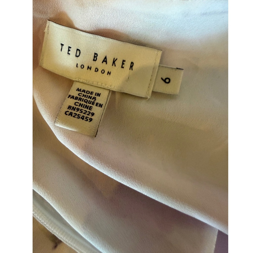 Ted Baker London Saintly Floral Pleated Mini Dress Sz 6 US 16-18 Wedding Guest - Picture 9 of 11